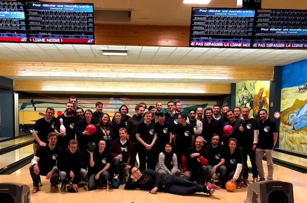 toute l'équipe au bowling