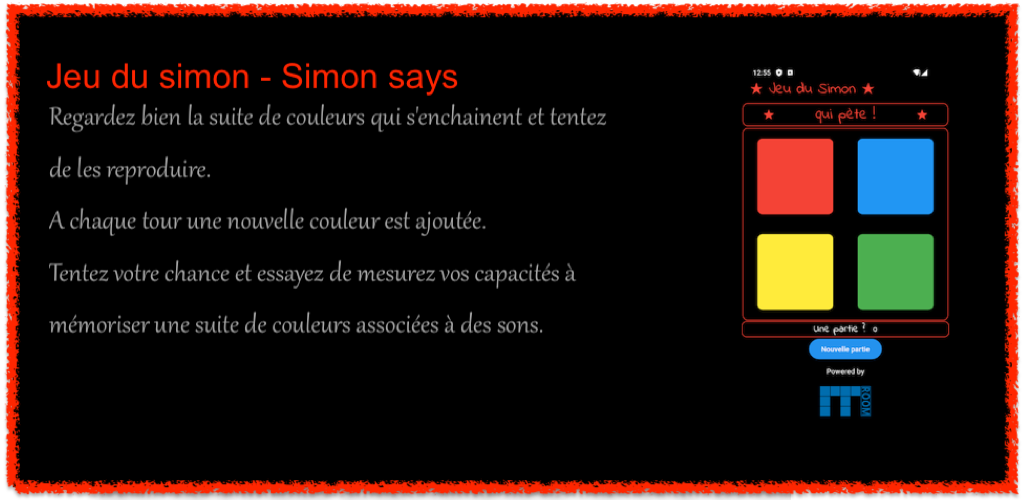 Jeu mythique du Simon - ITROOM