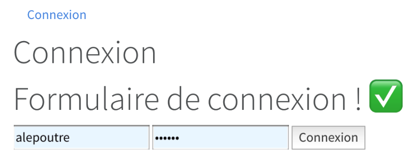 test de la connexion 