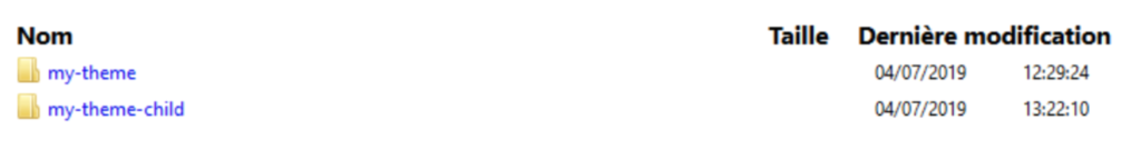 dossier du fichier enfant 