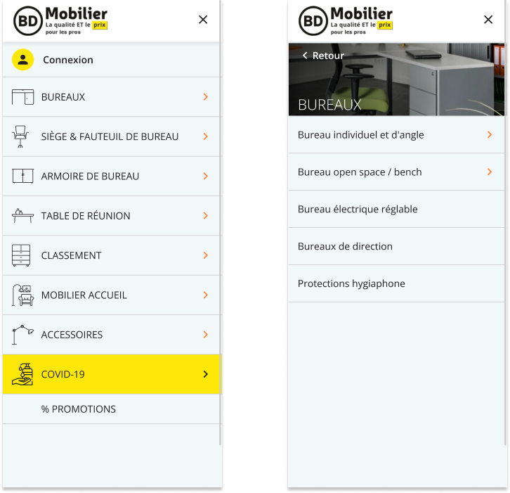BD Mobilier navigation mobile
