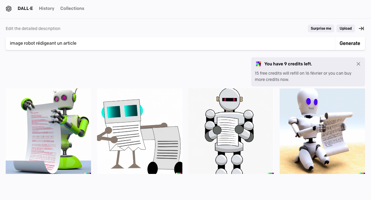 IA Dall-E génère une image 